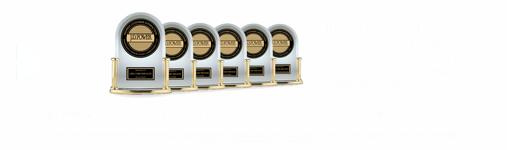jd-power Life Care Services awarded #1 in Customer Satisfaction among Senior Living Providers for 4 years.